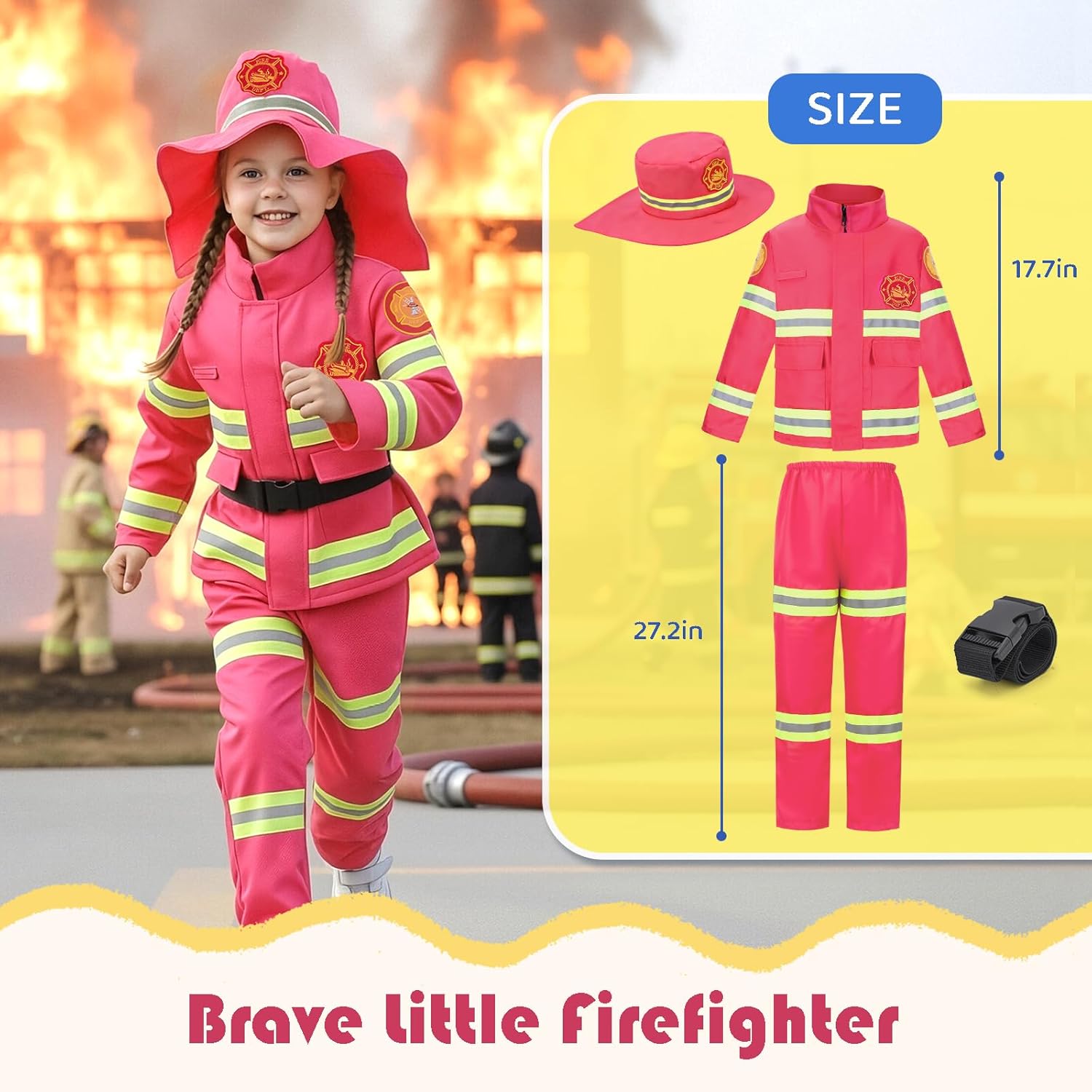 Meland Dress Up Clothes for Girls - Career Day Costume for Kids Ages 3-8 Year Old, Pretend Play Gift for Kids Girls
