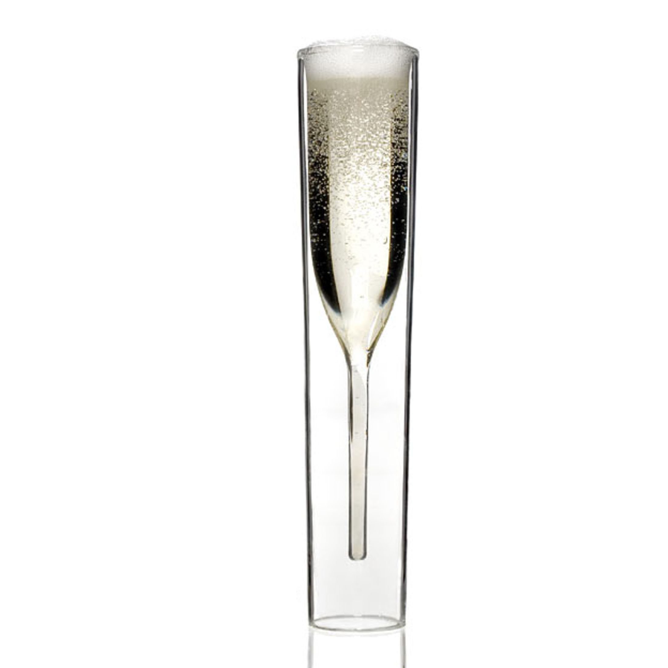 Bicchieri Champagne Flute A Doppia Parete - 6 Pezzi, Senza Stelo, Per Feste E Matrimoni - Foto 9