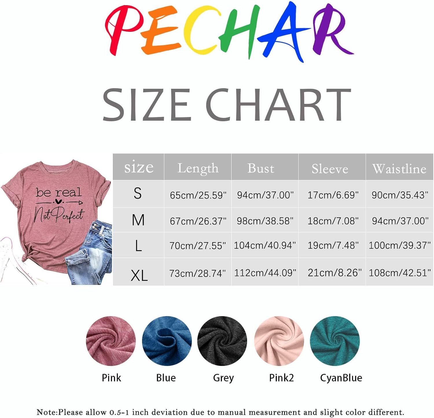 Kindness Shirt Tops for Women Be Real Not Perfect T-Shirt Short Sleeve Inspirational Graphic Tees Shirts - Image 7