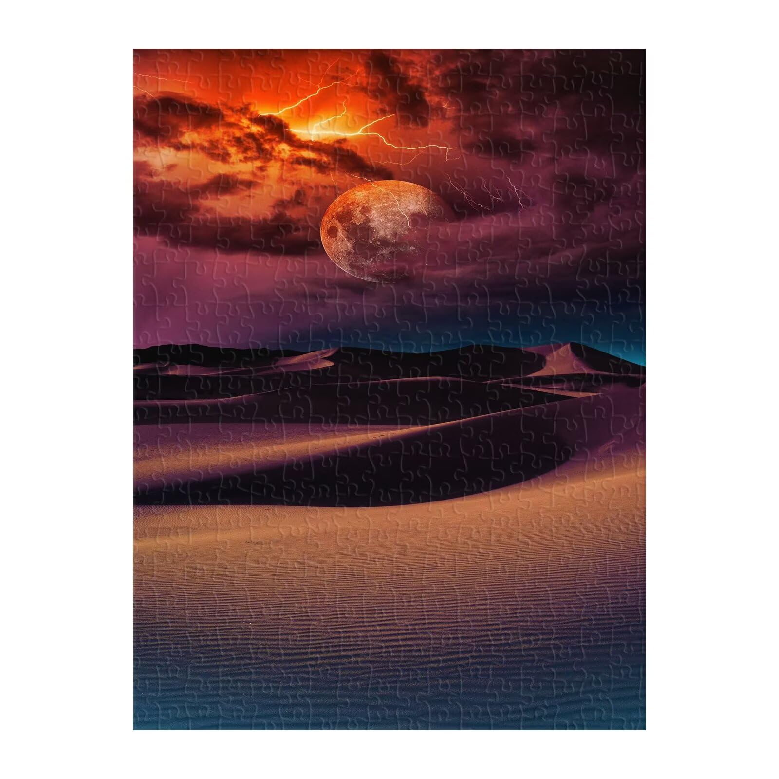 Puzzle 2000 sztuk dorośli pustynia księżyc, zabawka edukacyjna rozwija obserwację i logikę, puzzle dorośli 2000 elementów 100 x 70 cm