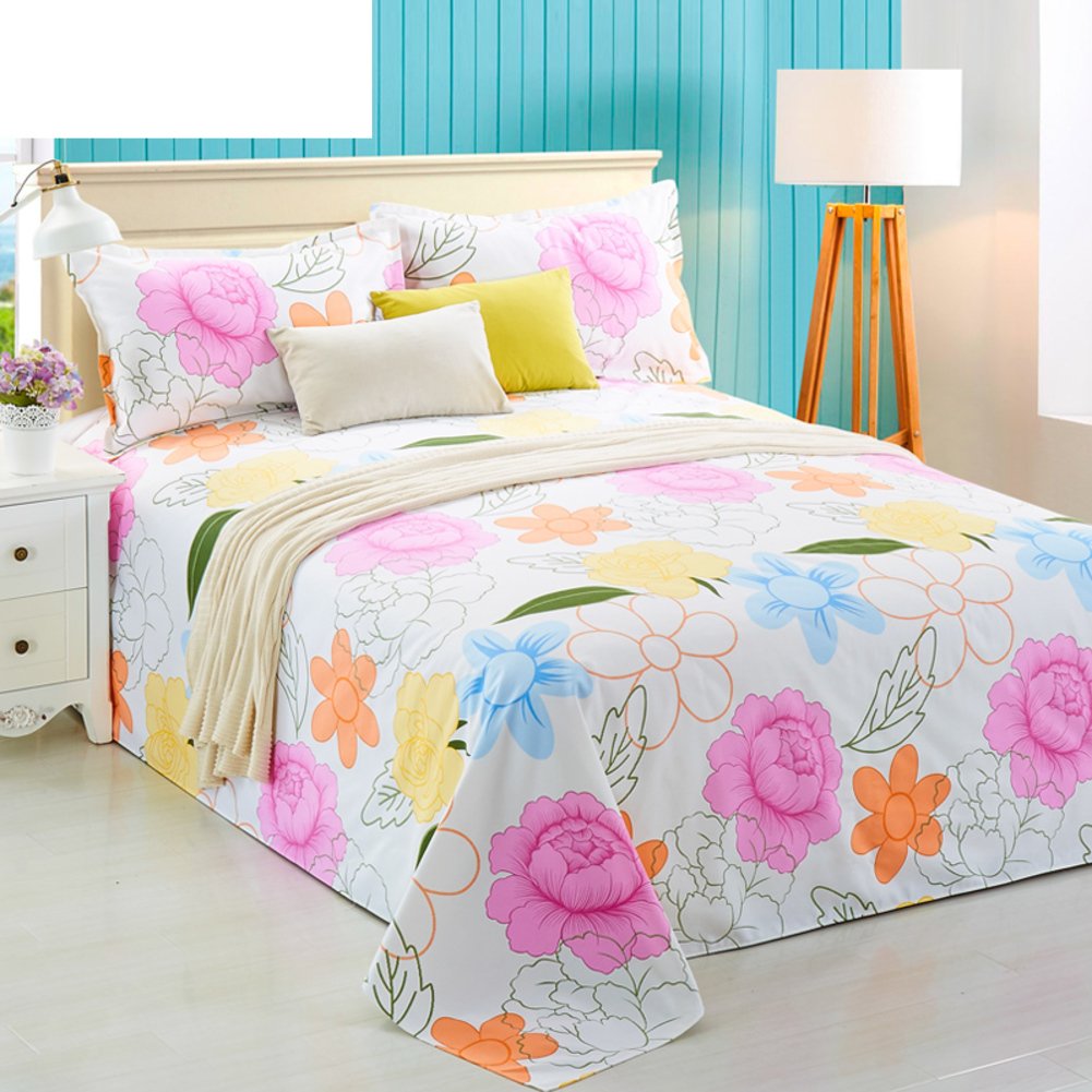 Feuilles de coton double épaisseur 270x230cm linge de lit haut de gamme