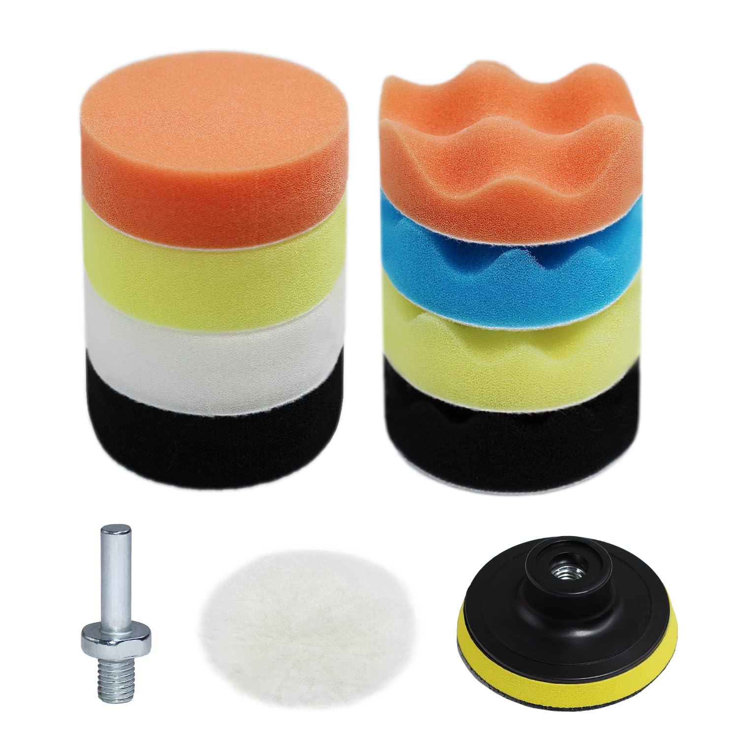 TuhooMall Car Polishing Buffing Kit 3Inch Drill Buffing Pad - body repair tools | Mubboo