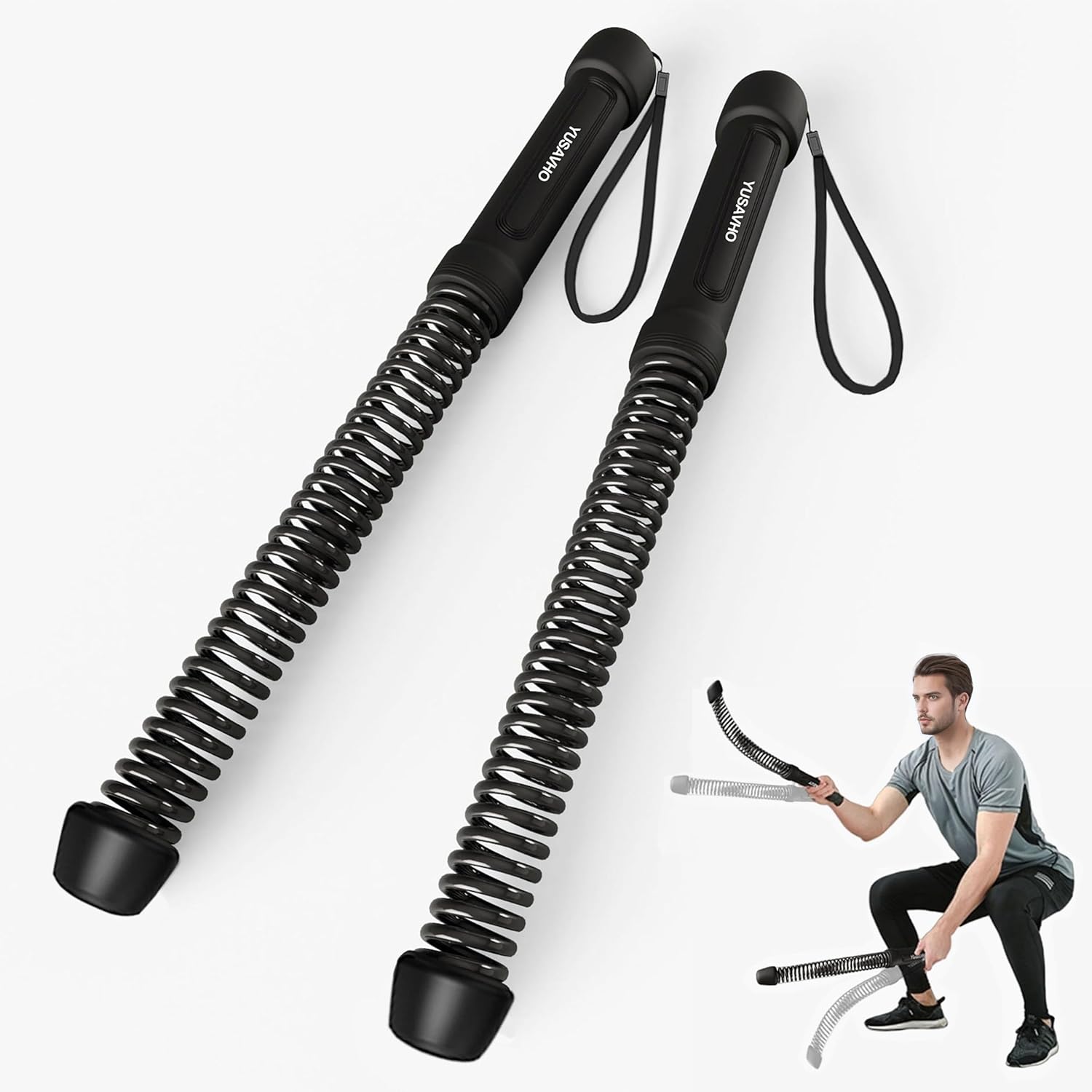 Ropeless Battle Ropes for Home Gym – Cordless Training Rope Fitness Equipment for Men & Women, Weighted Workout Ropes for HIIT, No-Jump Full-Body Exercise, Heavy Resistance & Travel-Friendly