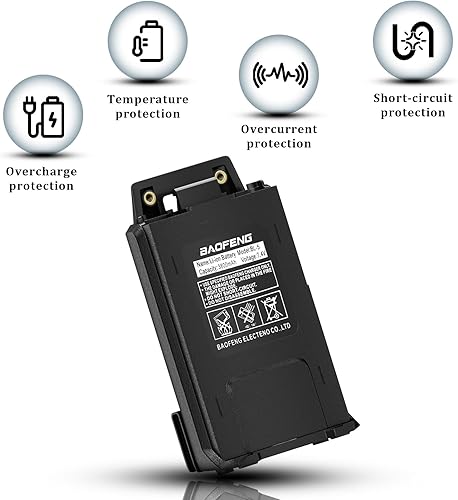 Miniatura 7 de Batería UV-5R recargable tipo c cargador 3800mAh BL-5 para Walikie Talkie BF-F8HP UV-5RE RD-5R UV-5RTP UV-5X3 USB-C accesorios de radio jamón (BL-5L