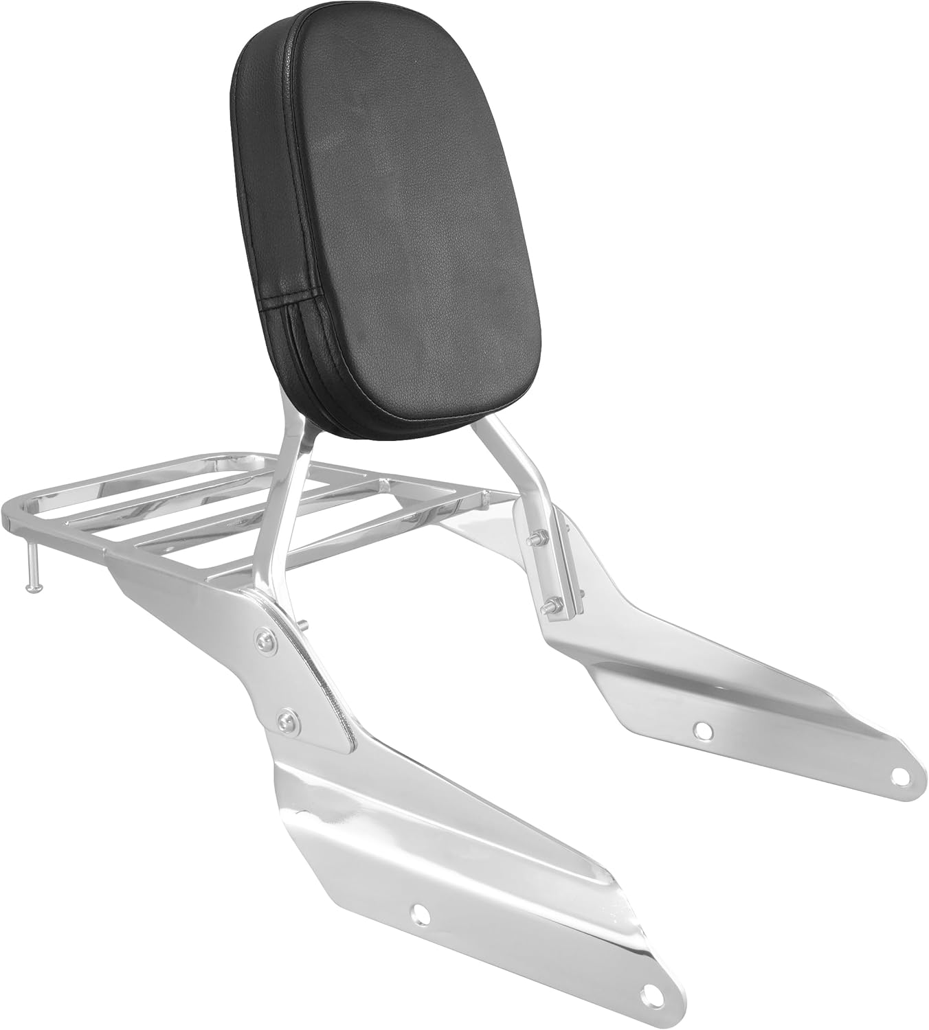 YHMOTO Chrome Passenger Backrest Sissy Bar with Luggage Rack for Honda Magna VF750 1994-2003 VF250 1995-2006