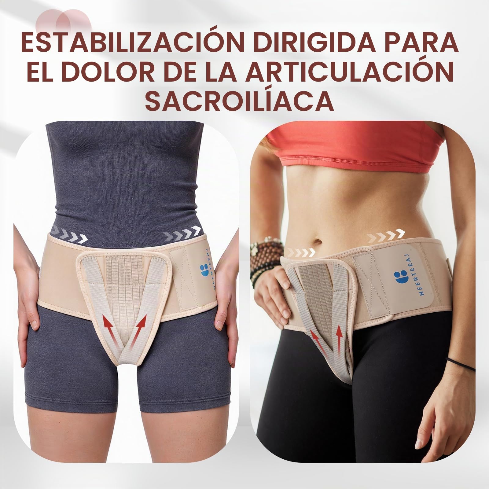Faja de sujeción pélvica Faja de sujeción uterina Faja femenina para incontinencia urinaria, prolapso posparto y prolapso uterino