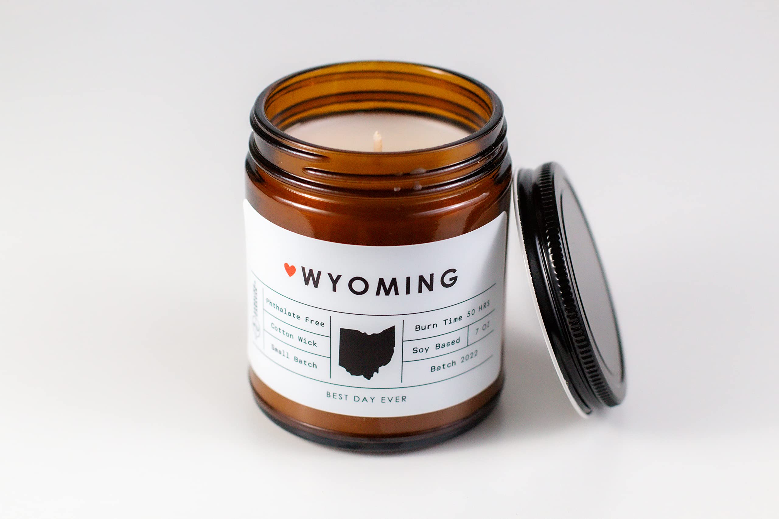 Wyoming State Candle - Rambling Caravan - Soy/Coconut Wax, Cotton Wick, Phthalate Free (7oz) - Pumpkin Caramel Crunch