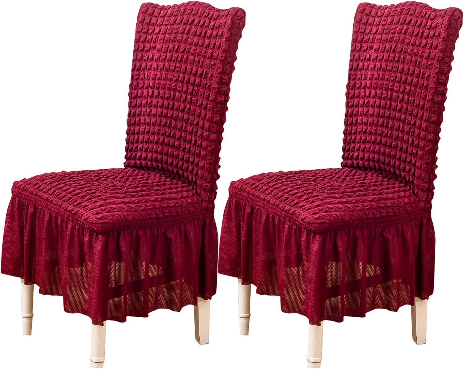 Chair Covers for Dining Room Set of 2 Stretch Chair Slipcovers with