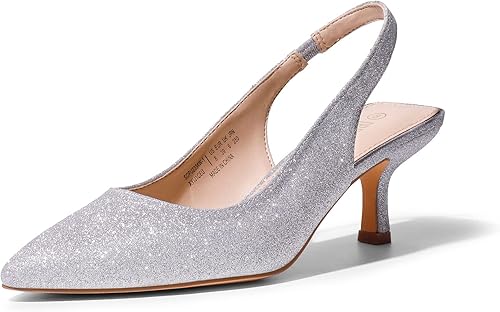 DREAM PAIRS Zapatos de tacón bajo con punta cerrada para mujer, zapatos de tacón bajo con puntera puntiaguda