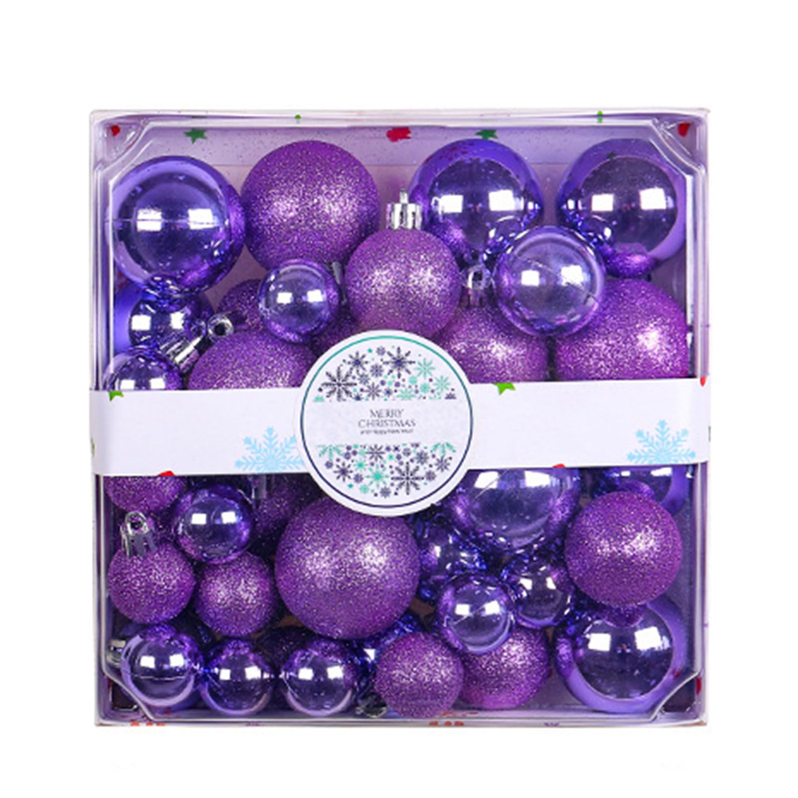 Décorations pour sapin de Noël incassables : kit complet 44 pièces suspendre
