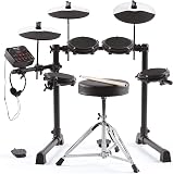 Alesis Debut Kit - Kids Electric Drum Kit with 4 Quiet Mesh Pads, 120 Sounds, Drum Sticks, Stool, Headphones, and Lessons for Beginners - 1