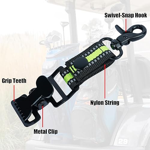 Miniatura 5 de MELOTOUGH Clip para guantes de golf, clips para cinturón con pinzas de cocodrilo para guantes de trabajo, guantes de construcción, accesorios de golf