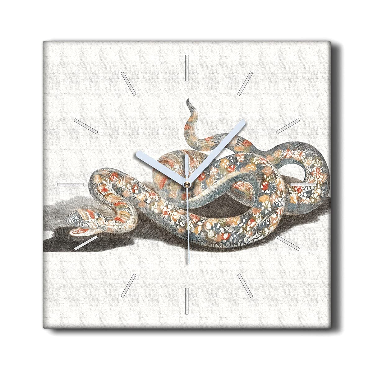 Horloge sur Toile Serpent Décoration Salon Esprit Nature Coloray