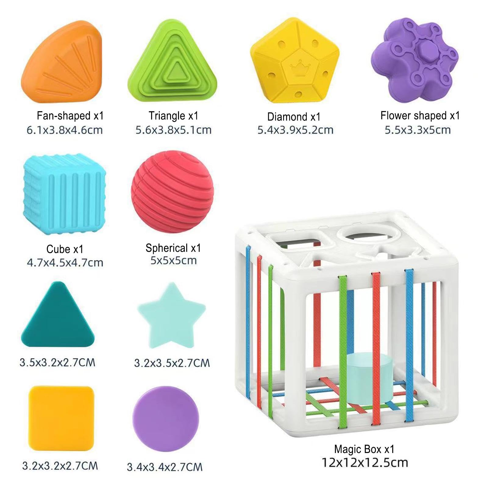 Juguetes apilables para la dentición, Juego de Juguetes sensoriales