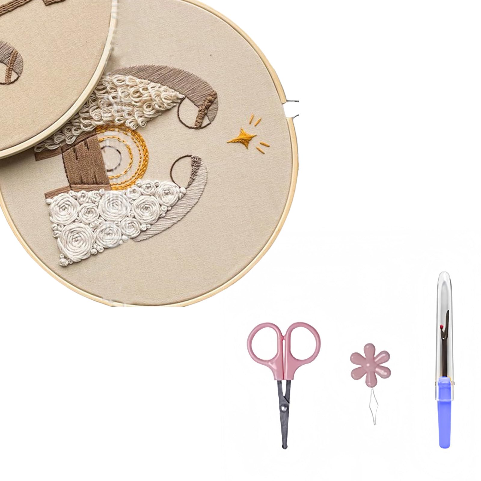 Kalttoy Nativity Embroidery Craft With Hoop, Pattern Guide, Needle And Thread For Beginners Cotton Embroidery Supplies