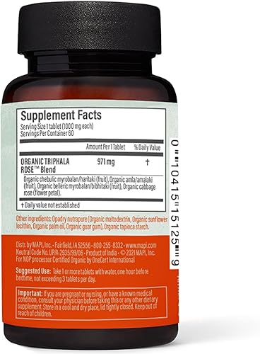 Miniatura 3 de Maharishi Ayurveda - Rosa Triphala orgánica tono previamente digesto  Suplemento natural para la salud intestinal con Vijaya Haritaki para la