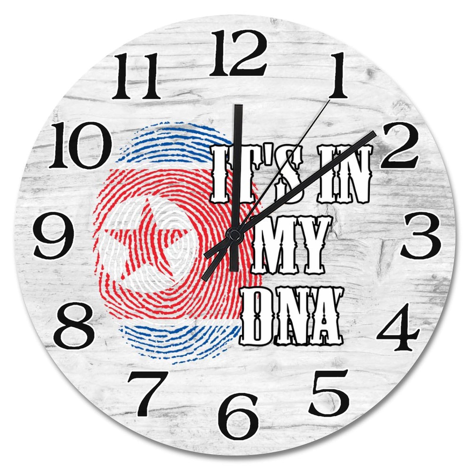 Horloge murale Corée du Nord vintage 38 cm : cadeau ami étranger