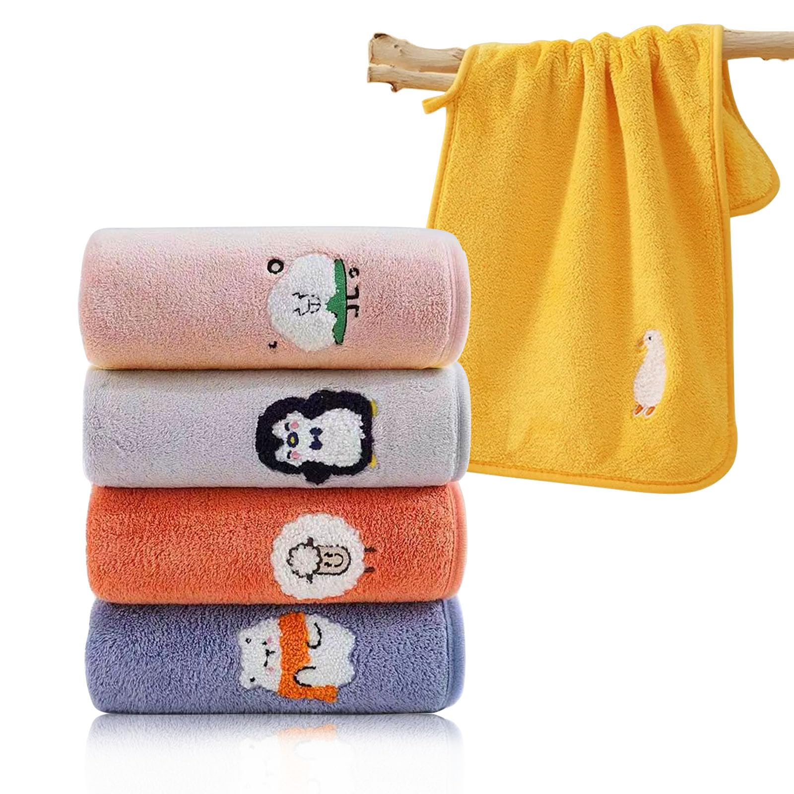 Children's Facial Towel, 5 Pcs Kids Face Towels Hand Towels(25 x 50 CM)