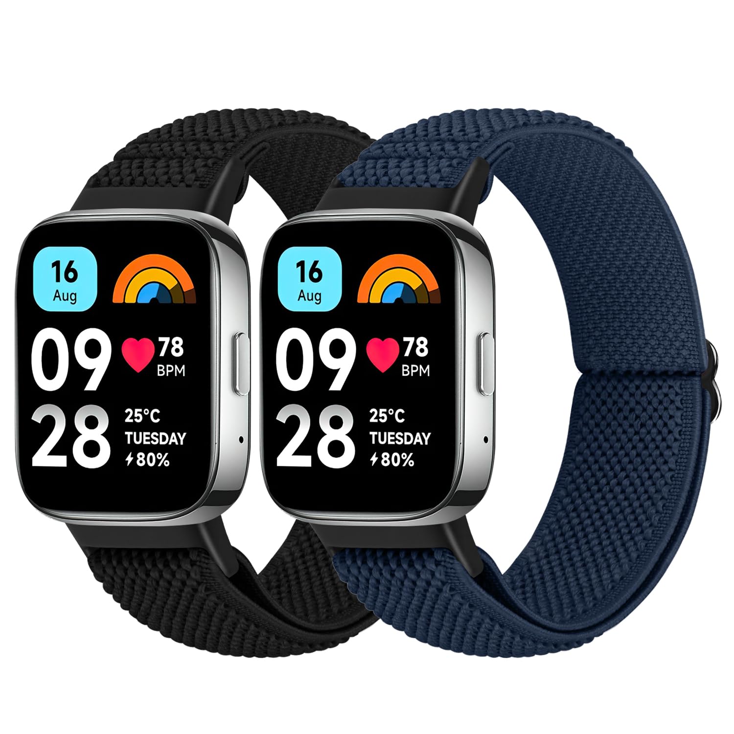 SHIJZWD Fascia elastica per orologio compatibile con Xiaomi Redmi Watch 3 Active, cinturino di ricambio in nylon per orologio sportivo compatibile con Xiaomi Redmi Watch 3 Active