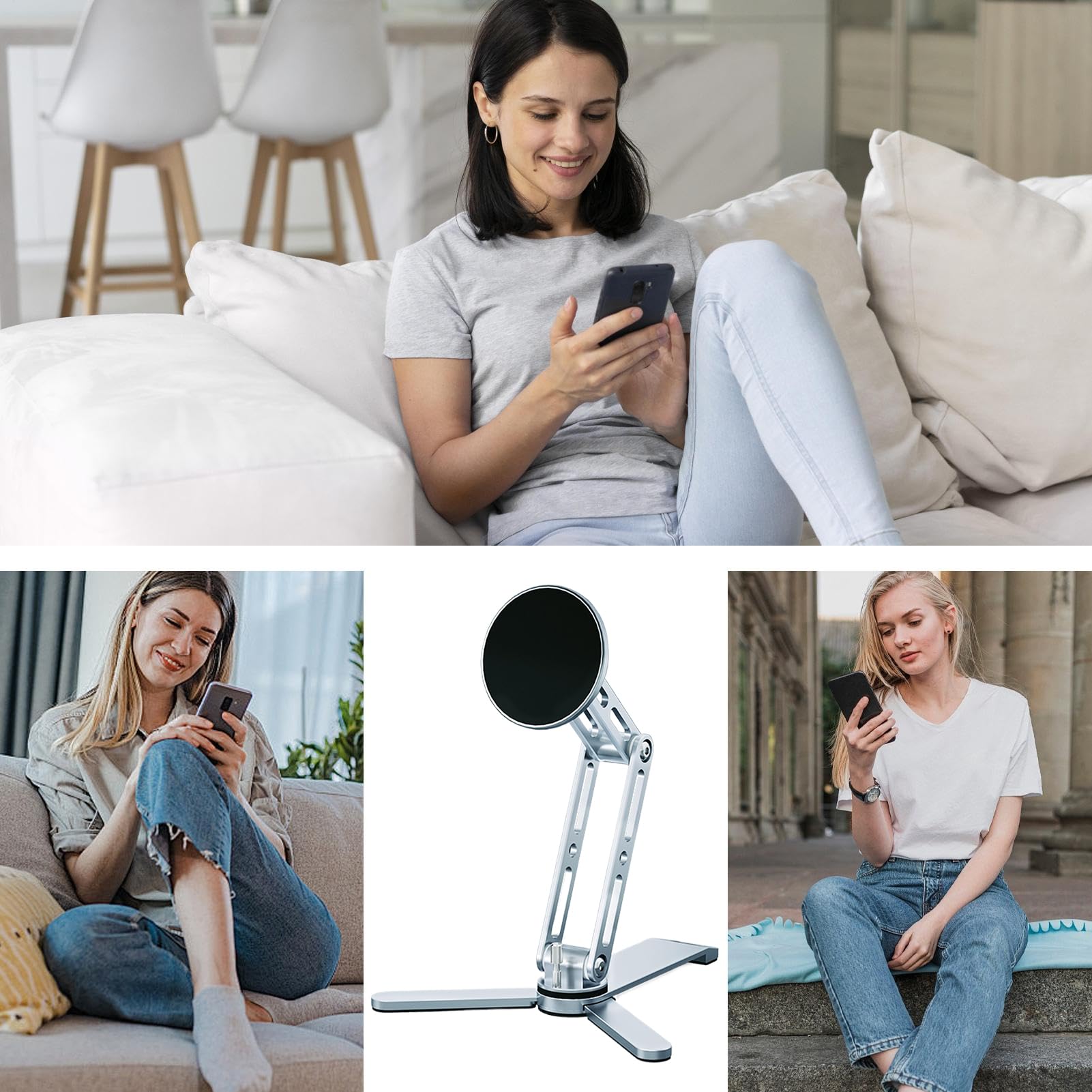 Soporte Giratorio Magnético Para Móvil Soporte Magnético Con Rotación 360 | Accesorios Para Automóvil Fotos Estudio Trabajo Oficina Casa Camping Viajes Diarios