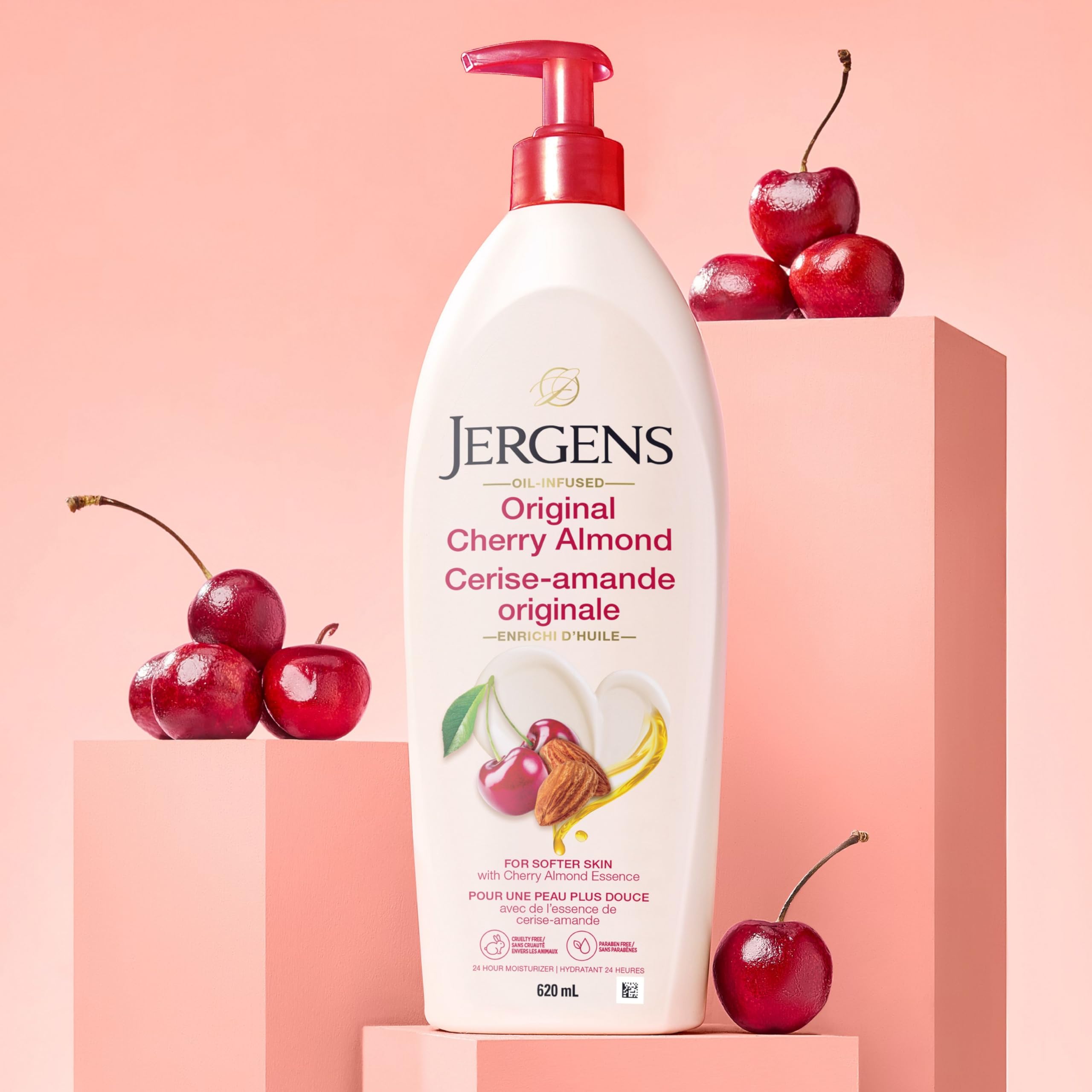 Jergens Original Cherry Almond Moisturizer & Body Lotion for Dry