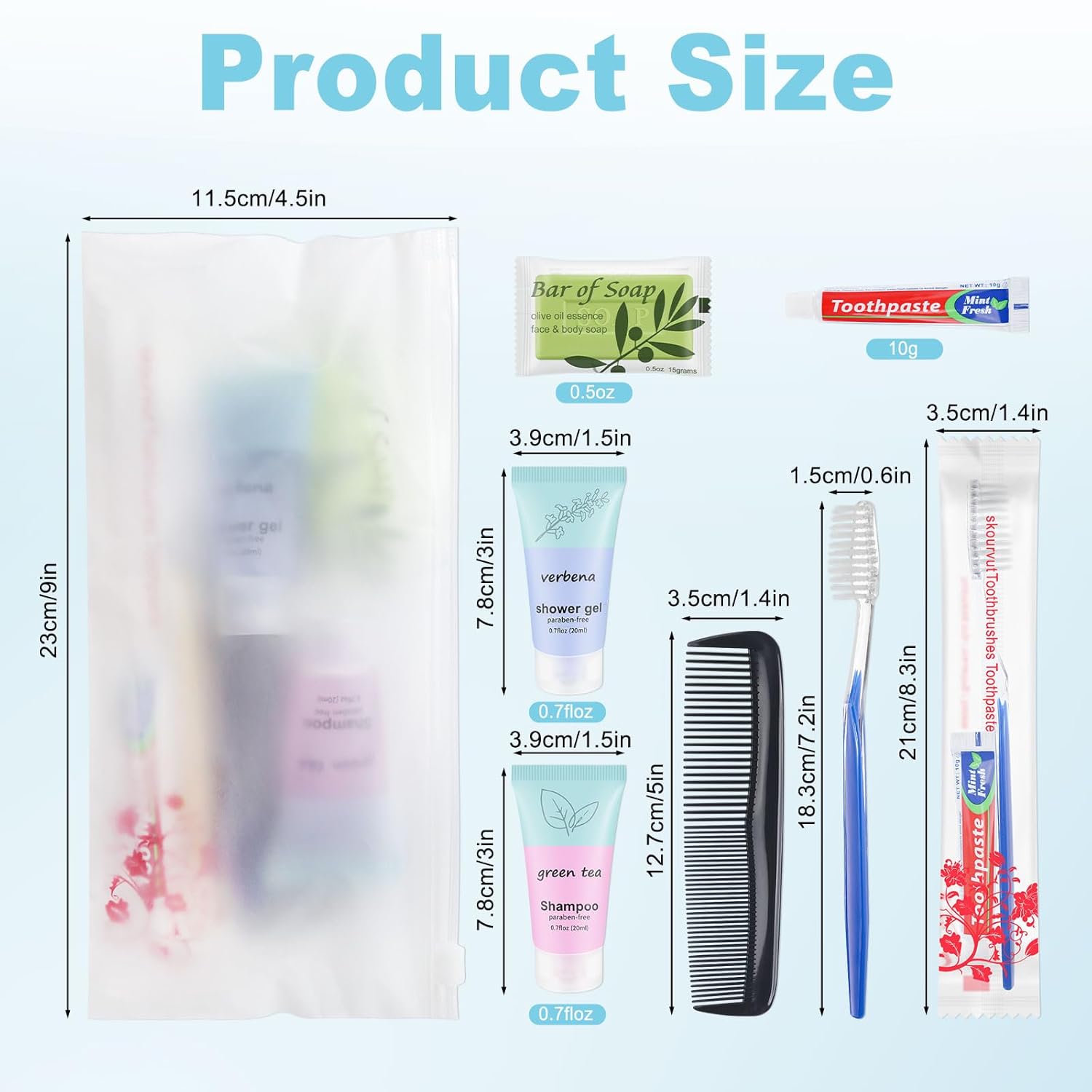 Homeless Hygiene Kit for Donations,Toothbrush Travel Kit Basic Toiletry Kits Care Package Supplies in Zip Pouch,Homeless Kits Travel Toiletry Bulk for Homeless Women (pack of 20)