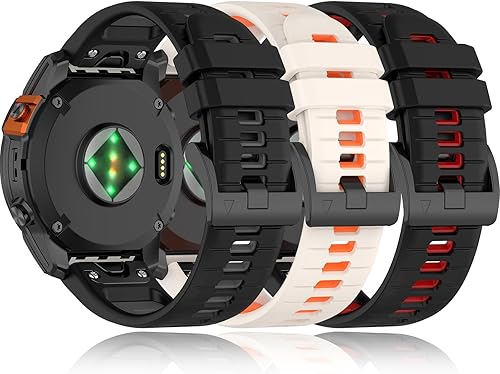 22mm Compatible with Garmin Fenix 7 Pro Band,Easy Fit Silicone Straps Replacement for Fenix 5 Plus Fenix 6 Pro Descent G1 Tactix Bravo Approach S62
