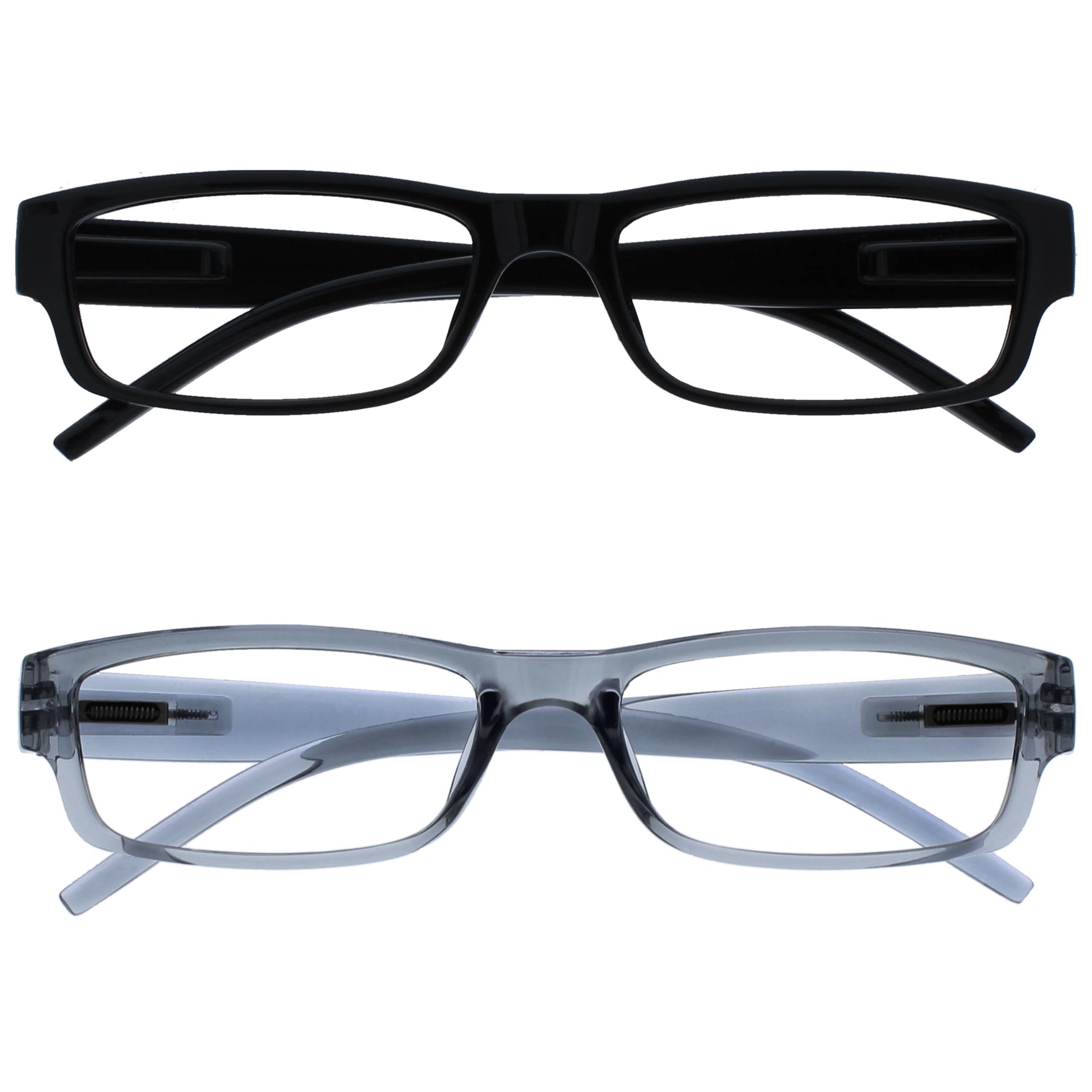 OPULIZE Ace Gafas De Lectura Negro Ligero Cómodo Lectores Valor Pack 2 Hombres Mujeres RR32-1 +1,50 — view 15