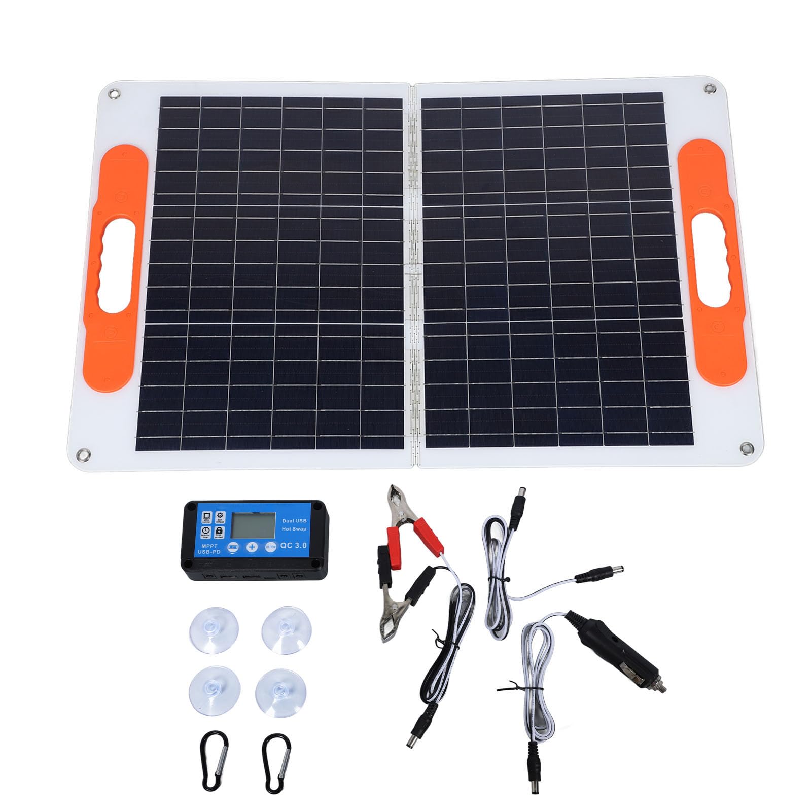 60 W faltbares Solarpanel-Ladegerät, tragbar, zusammenklappbar, DC-Anschluss, Solarpanel für Outdoor-Camping, Aufladen