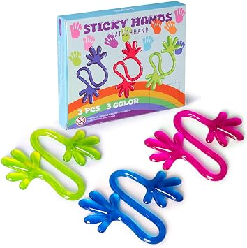 Cikyner Giant Stretchy Sticky Hands 3Pcs Premium Party Favors for Kids 4-8,8-12, Goodie Bag Stuffers Treasure Box Toy for Carnival Classroom Prizes Birthday Party Easter Christmas End of Year Gifts