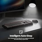 Guffercty kred Pink and Black Keyboard Mouse Wireless, Retro Typewriter Round Keycaps Full-Size Wireless Keyboard 2.4GHz for Desktop Laptop and PC (Dark Plum)