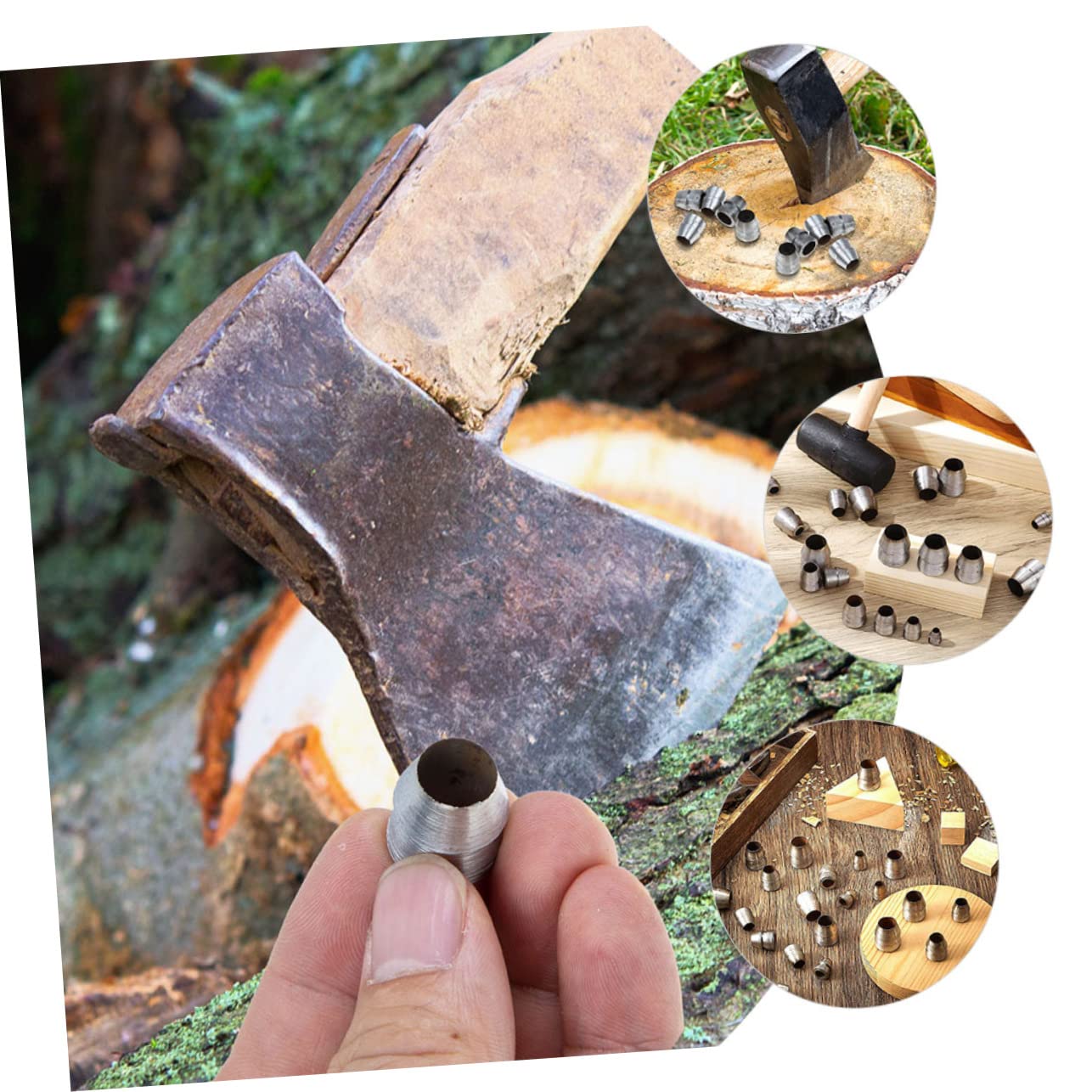 DOITOOL 60pièces Cales Coniques De Sécurité pour Poignées De Jardinage Renforts Portables pour Marteaux Et Outils De Jardinage