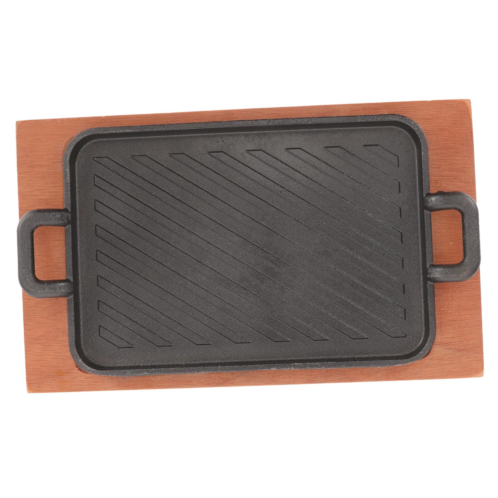 Sartén para Parrilla de Barbacoa de Hierro, 1 Juego | Rectangular, Diseño Compacto y Práctico, se Guarda Facilidad, Calor Uniforme