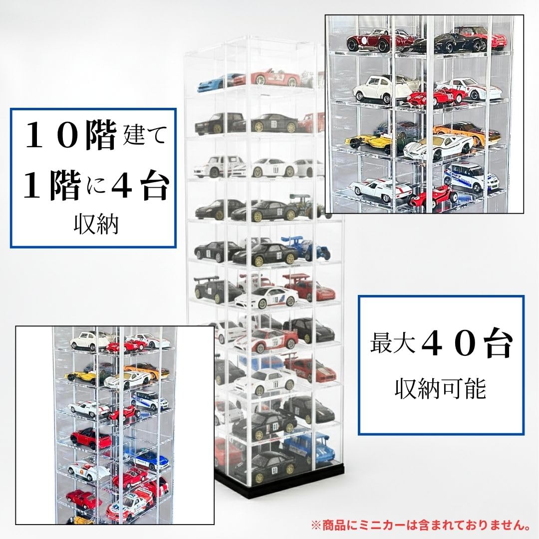 Amazon.co.jp: 【暮らしの商店】 ミニカー 収納ケース 360°回転式