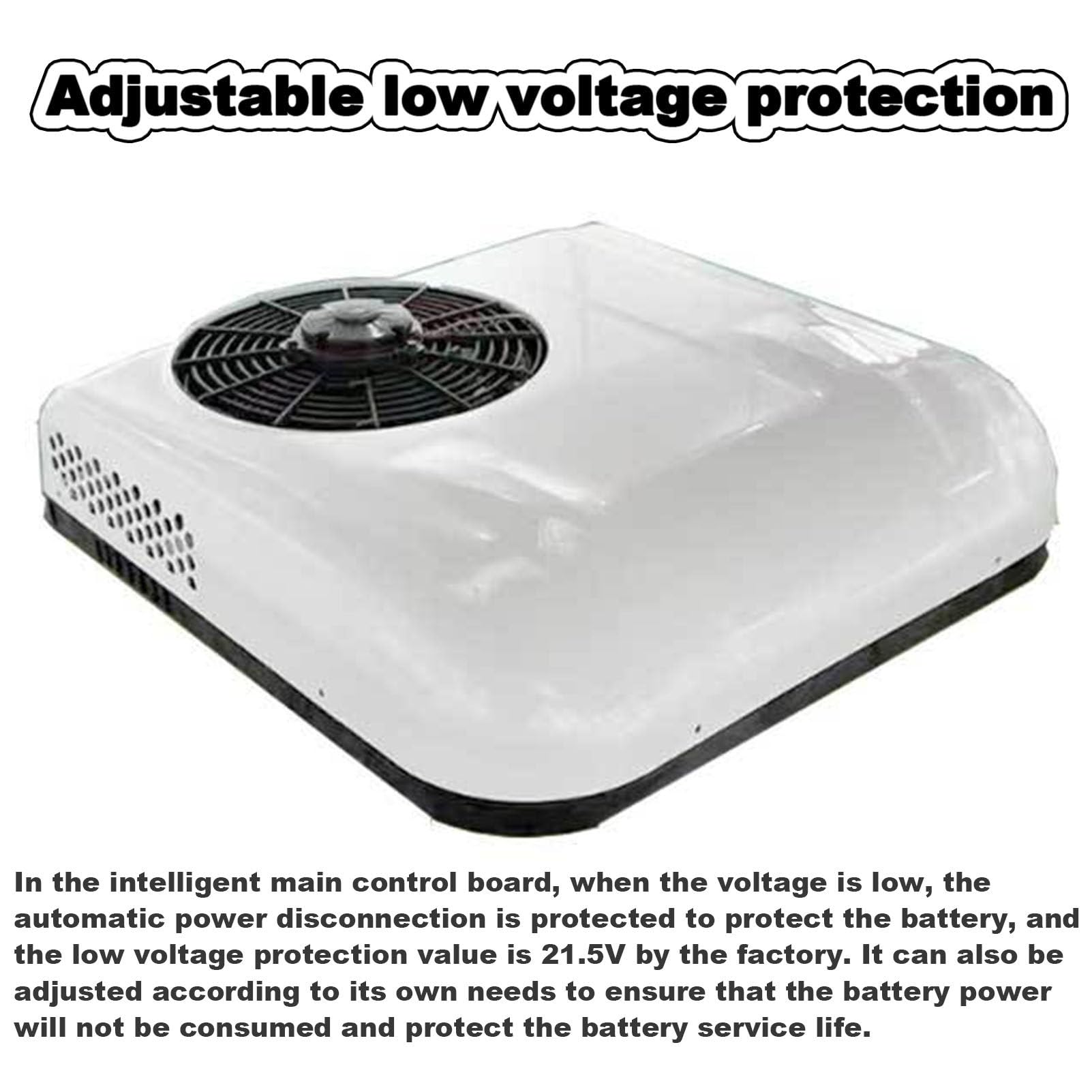 Climatiseur de camping-car, 12V/24V Climatiseur de toit de camping-car pour camions, camping-cars et caravanes, refroidissement efficace pour un voyage confortable dans les remorques et les