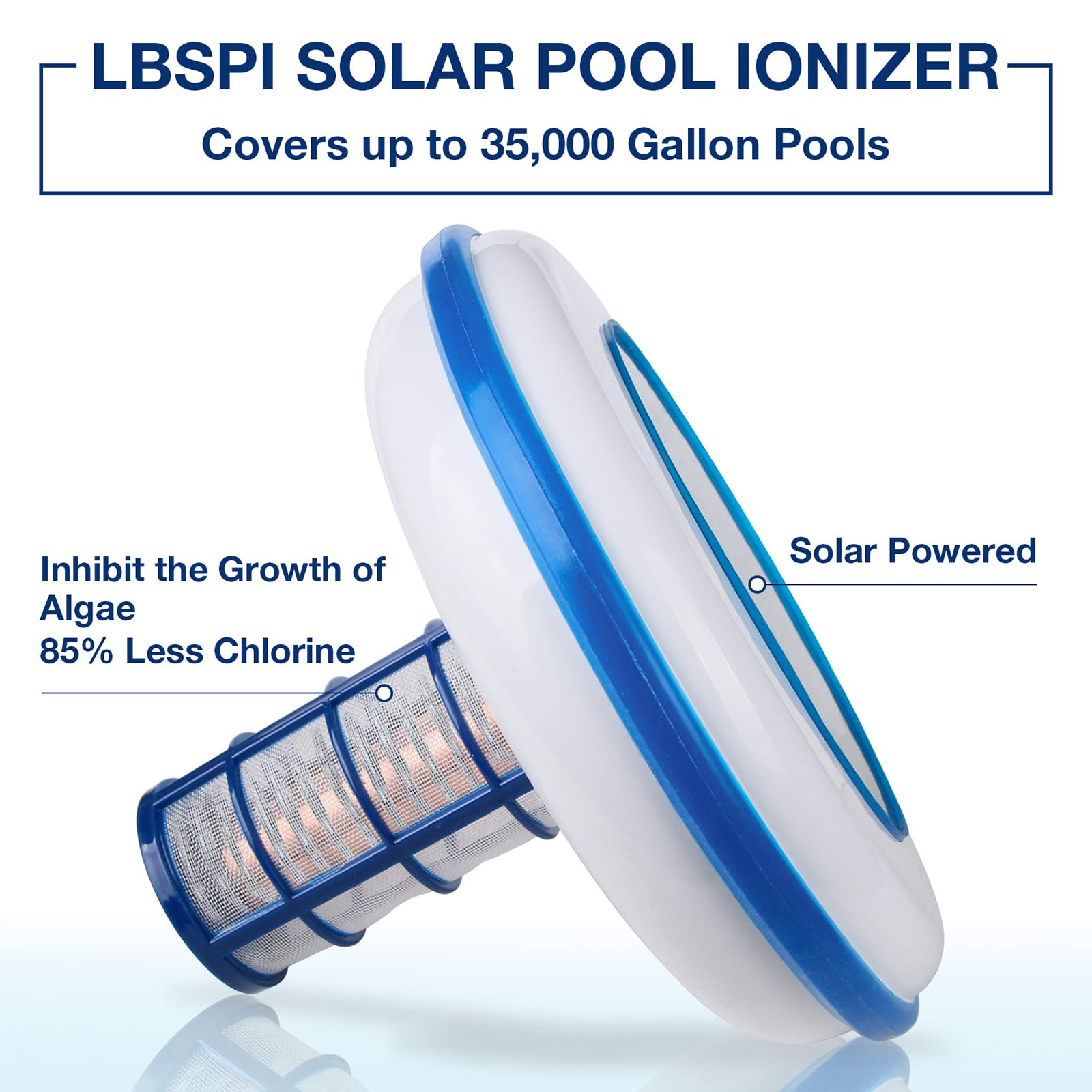 Solarny jonizator basenowy – zasilany energią słoneczną środek czyszczący do basenu i spa, oczyszczacz wody do konserwacji fontanny i basenu