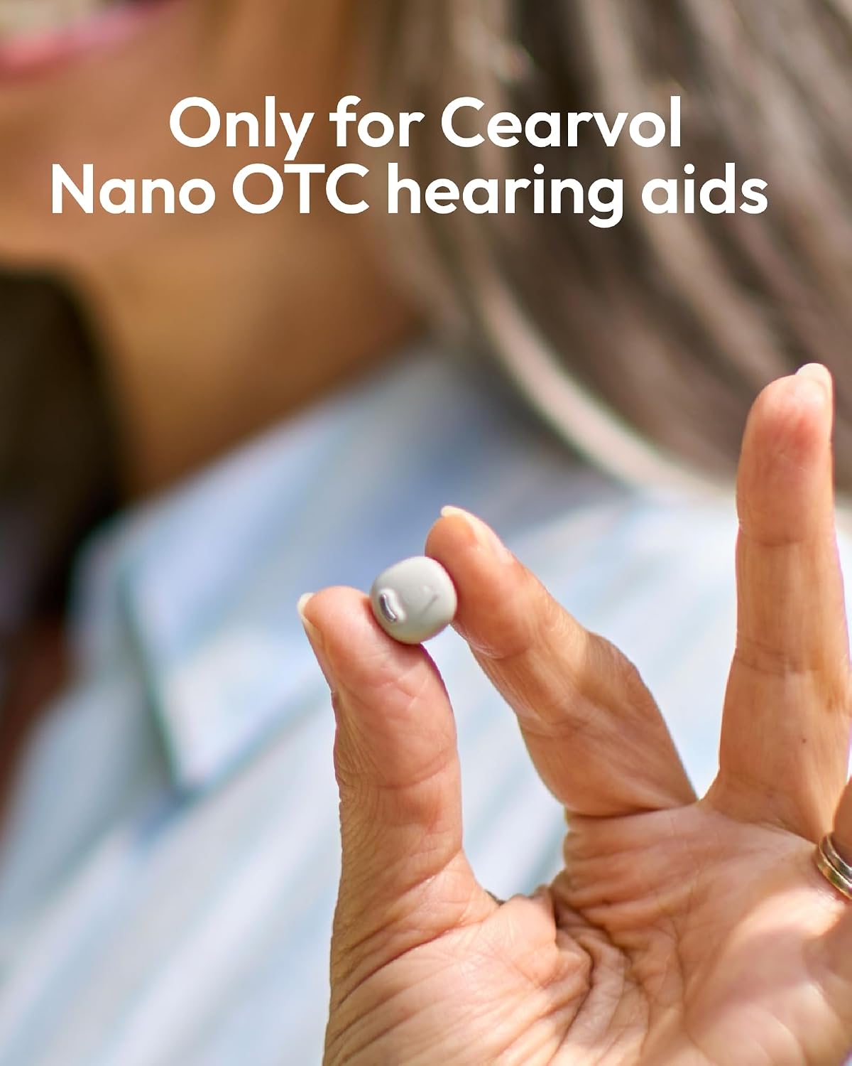 Nano Replacement Single OTC Hearing Aid (Single, Left or Right) - Choose Color & Side (Starlight, Right Side(Charging Case Not Include))