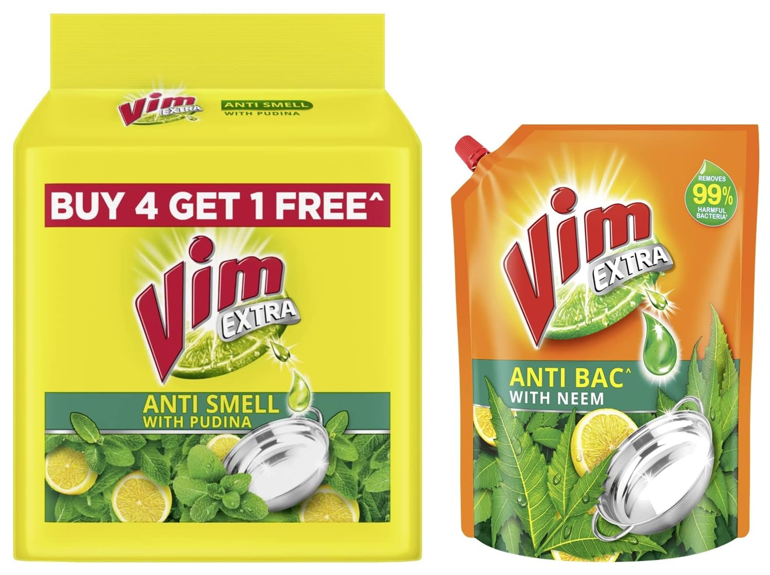 Vim Dishwash Anti Bac Liquid, Neem, 2 Ltr & Vim Antismell with Pudina Buy 4 get 1, Pack of 5 (B0CDDQ9GQC) Amazon Price History, Amazon Price Tracker