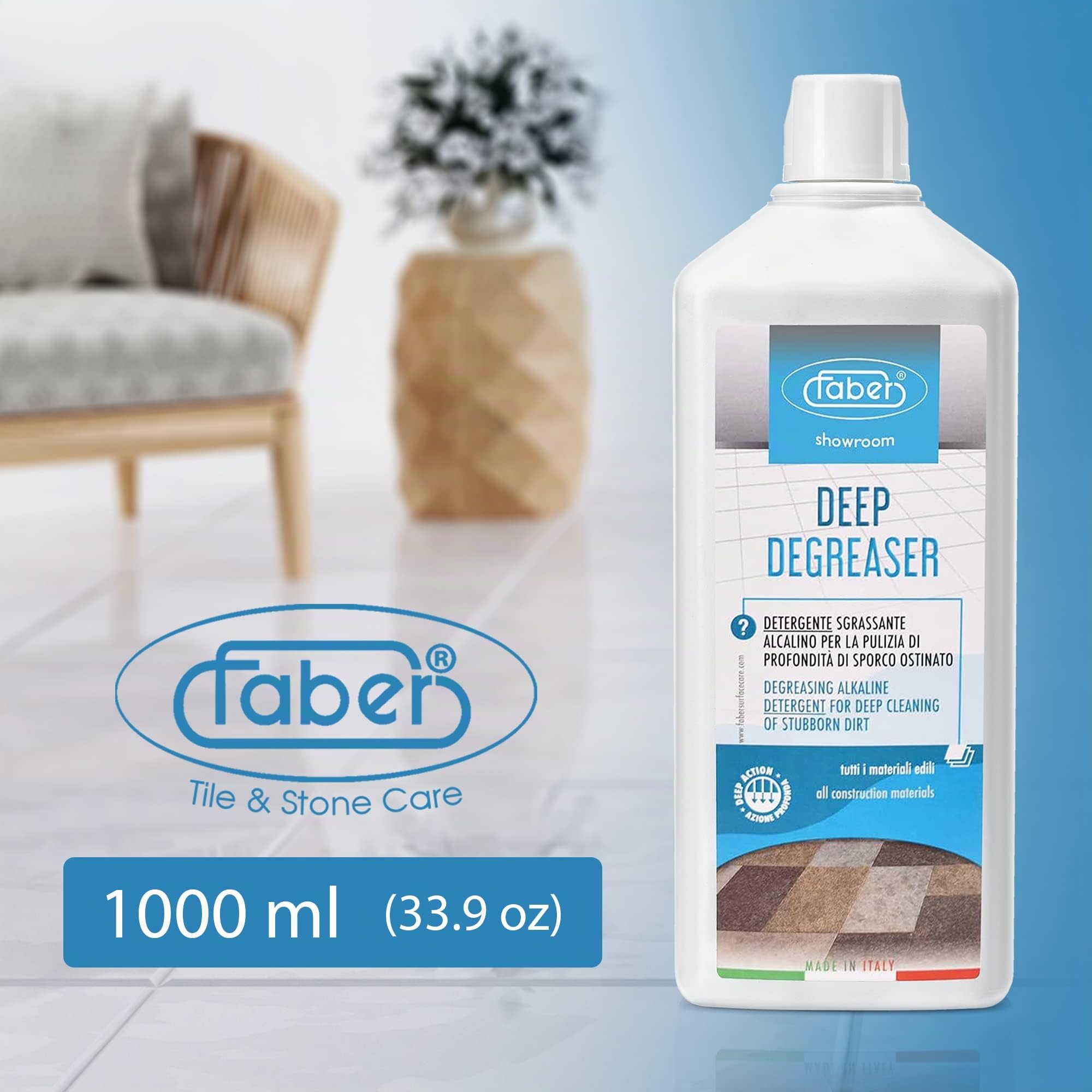 Faber Deep Degreaser Flacone da 1 litro Detergente Alcalino Sgrassante