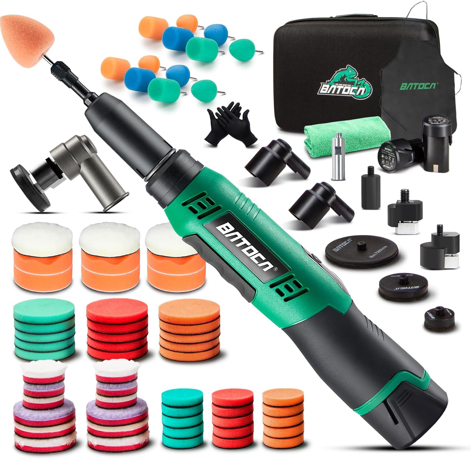 BATOCA S6 Mini Cordless Polisher 2 Heads for Car/Motorcycles Detailing Kit