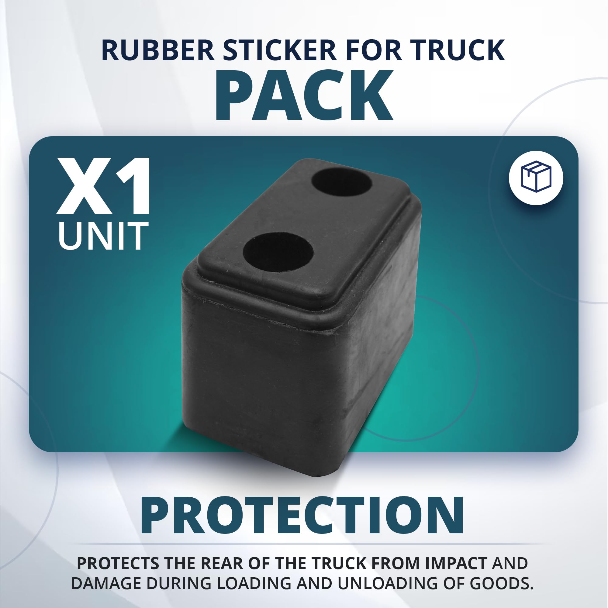Mikinona 4 Pièces Pare-Chocs En Caoutchouc Pour Portes De Remorque - Protection Isolante Universelle Camion - Noir