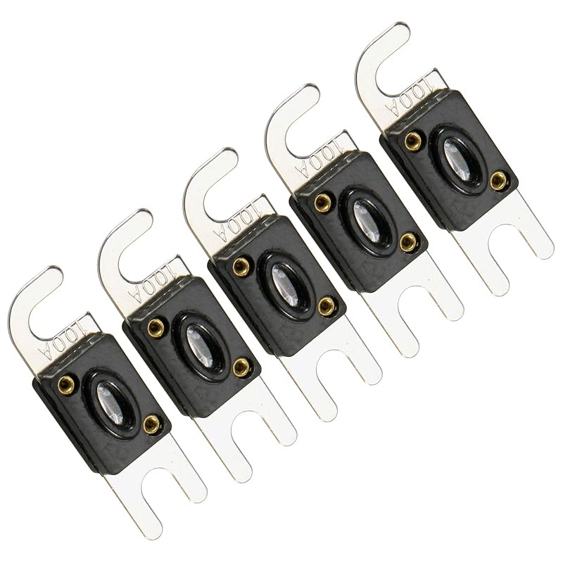 Fusível Mini ANL ZOOKOTO MANL 100 A com Revestimento de Prata – Pacote com 5 unidades