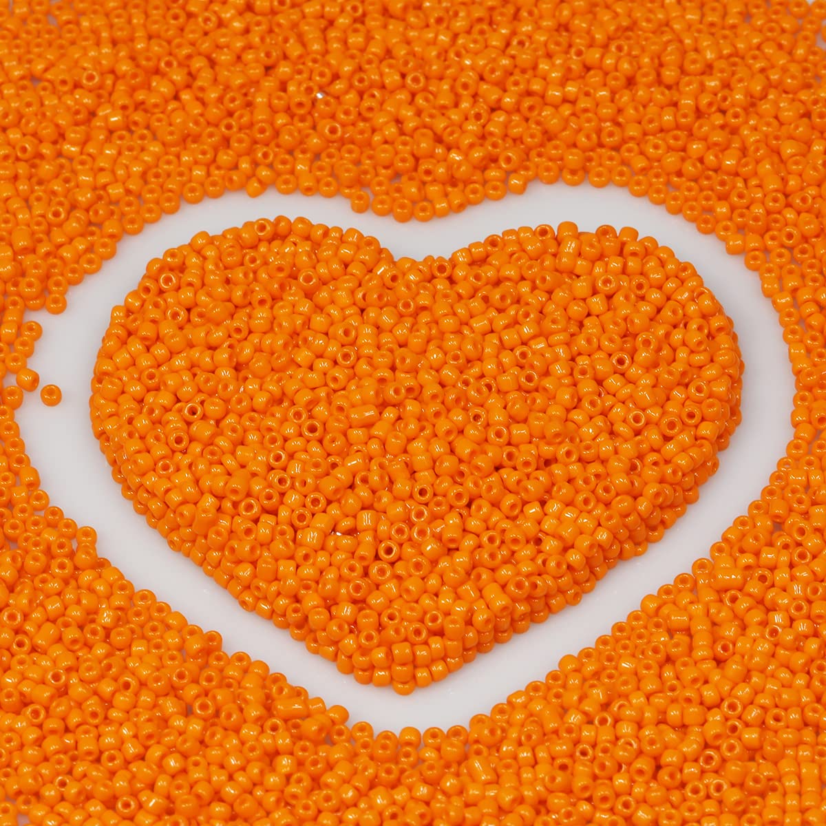 2mm Orange Seed Beads for Jewelry Making 110 Grams About 9800pcs,12/0 Glass Craft Beads for Making Earrings, Bracelets, Pendants, Waist Jewelry, DIY Handmade Seed BeadsOrange