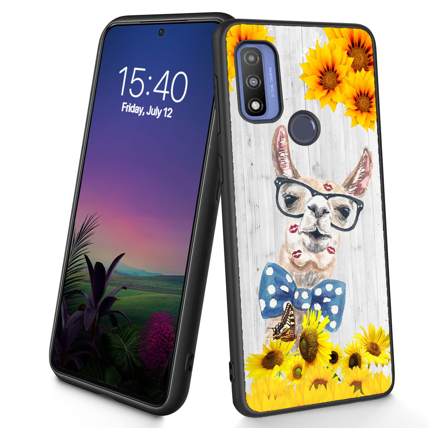 TingYR Cover Per Motorola Moto G Power 2022 - Custodia Sottile In Gomma TPU Antiurto, Morbida E Antiscivolo (Nera)
