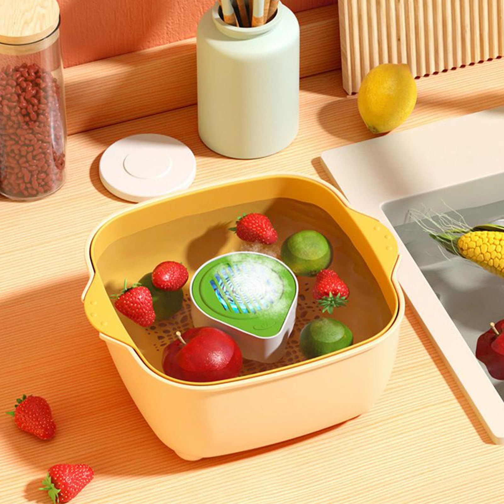 Máquina limpiadora de Frutas - Dispositivo de de Verduras | Herramienta inalámbrica de alimentación Saludable | Máquinas de Limpieza de desinfección de Frutas adecuadas para Eliminar