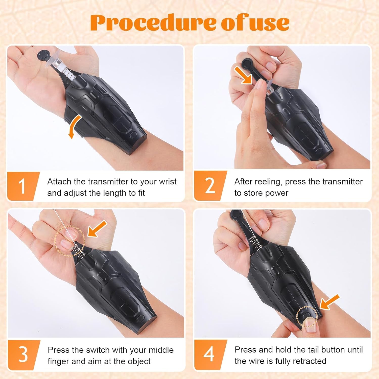 Tireur de Toile d'araignée, Spider Web Shooter Con Launcher Glove, Gant de Lancement pour Enfants, Effet Lumineux, Spider Web Launcher Cosplay Décoratifs pour Garçons et Filles