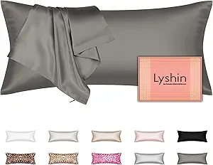 Silk Body Pillow Cover with Zipper, Mulberry Silk Pillow Cases Body Size Ultra Smooth and Soft Breathable Cooling Silk Satin Body Pillowcase for Hair and Skin (20x54 Inches, 1 Pack)