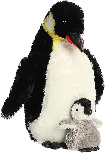 Aurora World pingüino emperador con bebé 12 pulgadas Aurora World pingüino emperador con bebé 12 pulgadas