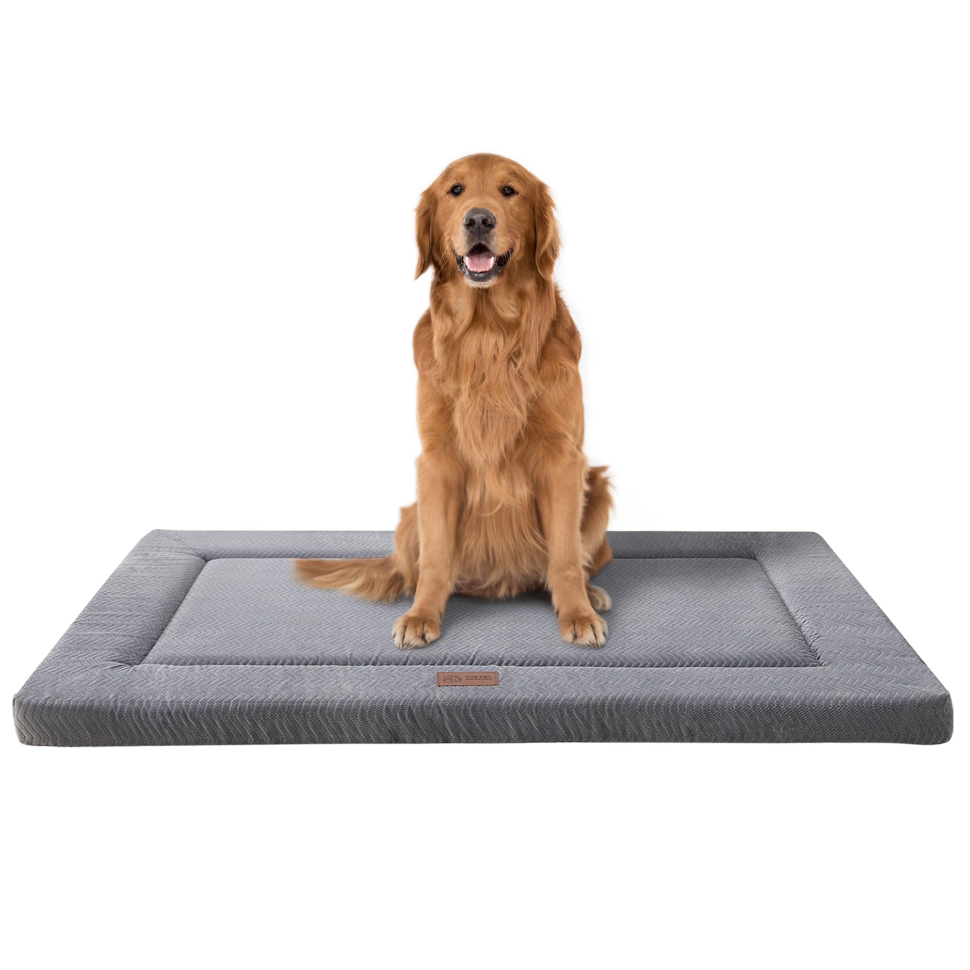 WESTERN HOME Large Dog Bed Large Dog Crate Beds with Soft Wavy Plush Comfortable Anti-Slip Washable Pet Bed