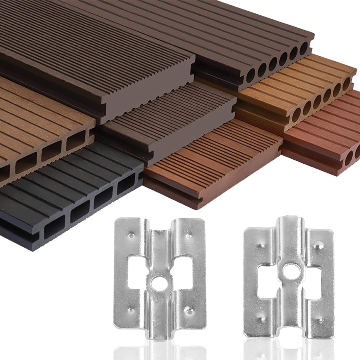 Clip Fissaggio Terrazze 100 Pezzi - Acciaio Inox Per WPC/BPC, Con Viti, Distanziali 6mm - Foto 12